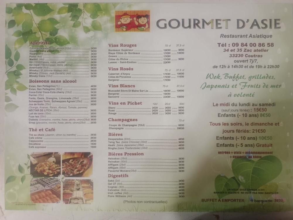 Gourmet D'Asie - Menu Image 1